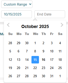 P&L Custom Range Selector