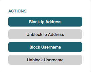 Security Action Panel
